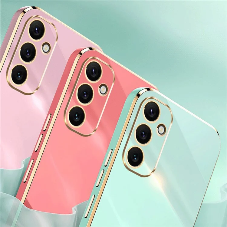 Custodia per telefono elettrolitica XINLI per Samsung Galaxy A34 5G, cover in TPU anti-graffio - Ciano