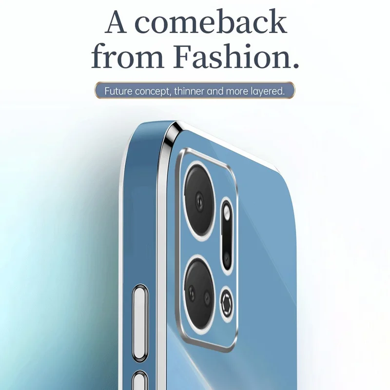 XINLI For Honor X7a 5G Anello Supporto Kickstand Custodia Soft TPU Protezione Elettroplaccatura Custodia Telefono - Bianco