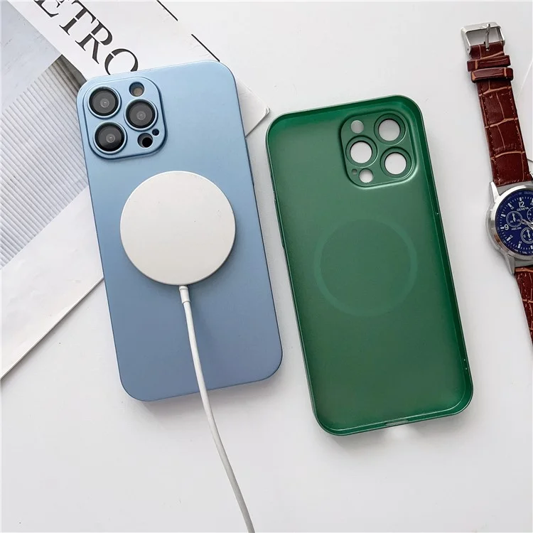 Étui pour iPhone 14 Pro Coque de téléphone fine Coque de protection en PC 0,8 mm avec protection de l'objectif - Bleu