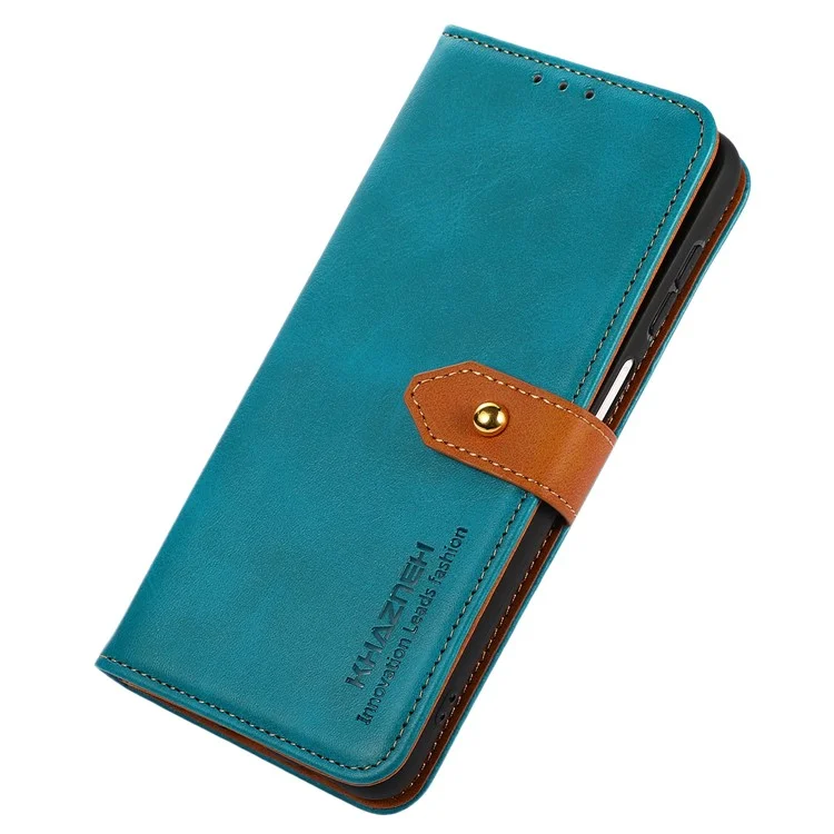 KHAZNEH Per Xiaomi Redmi Note 12 4G Custodia Portafoglio in Pelle PU Texture Pelle di Mucca - Blu