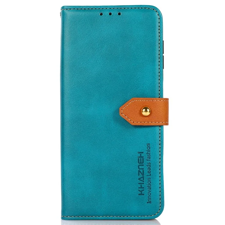 KHAZNEH Per Xiaomi Redmi Note 12 4G Custodia Portafoglio in Pelle PU Texture Pelle di Mucca - Blu