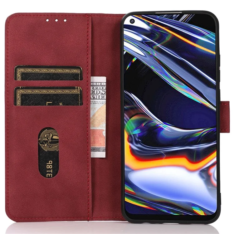 KHAZNEH Para Google Pixel 7a Funda de Teléfono con Cartera de Piel Sintética Cierre Magnético Soporte - Rojo