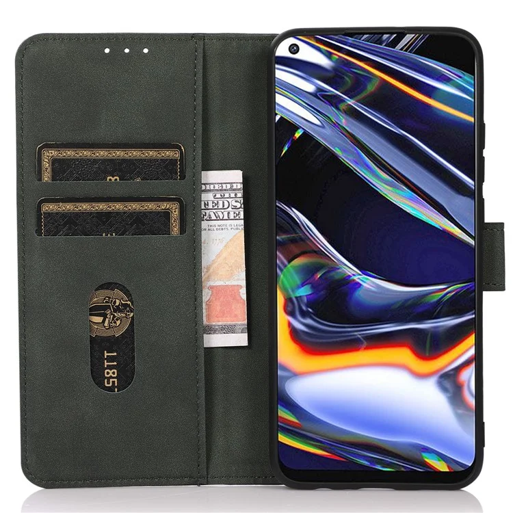KHAZNEH Für Sony Xperia 1 V Anti-Fading Ledertasche mit Standfunktion und Geldbörse - Grün