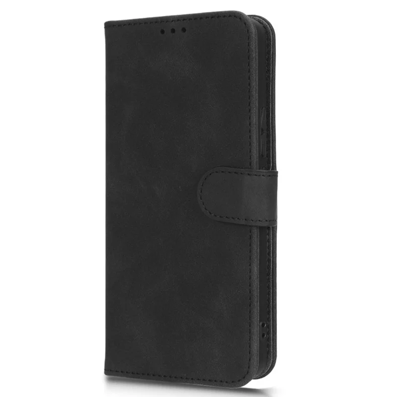 Para TCL 408 TPU+PU Leather Phone Case Stand Wallet Shockproof Phone Cover - Preto