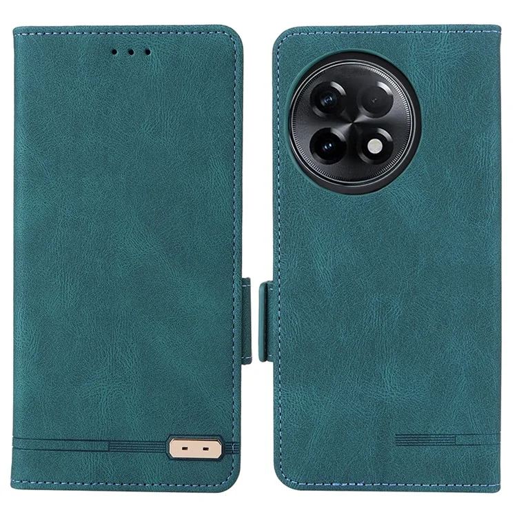Para OnePlus Ace 2 5G / 11R 5G Anti-scratch Magnetic PU Leather Anti-drop Case Hardware Decor Wallet Stand Shell - Azul