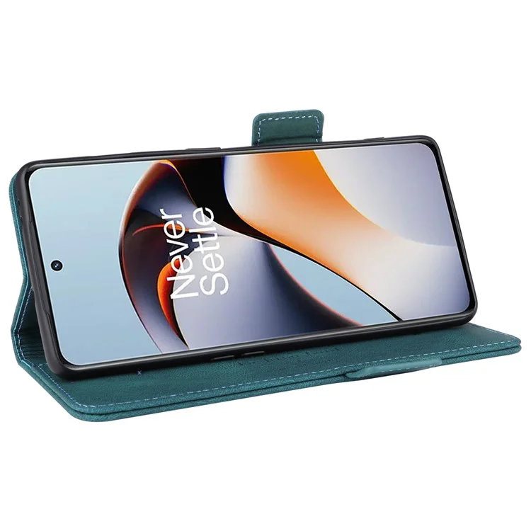 Para OnePlus Ace 2 5G / 11R 5G Anti-scratch Magnetic PU Leather Anti-drop Case Hardware Decor Wallet Stand Shell - Azul