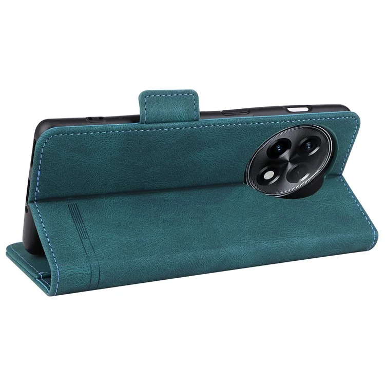 Para OnePlus Ace 2 5G / 11R 5G Anti-scratch Magnetic PU Leather Anti-drop Case Hardware Decor Wallet Stand Shell - Azul