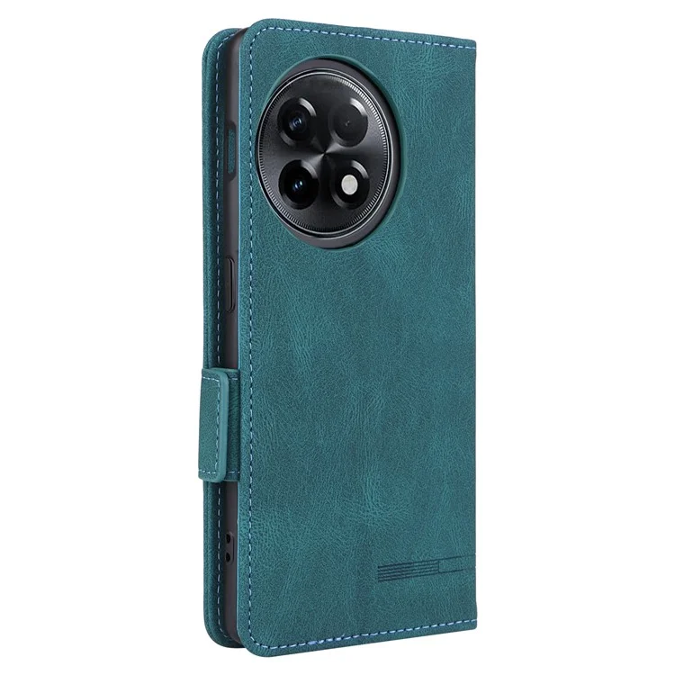 Para OnePlus Ace 2 5G / 11R 5G Anti-scratch Magnetic PU Leather Anti-drop Case Hardware Decor Wallet Stand Shell - Azul