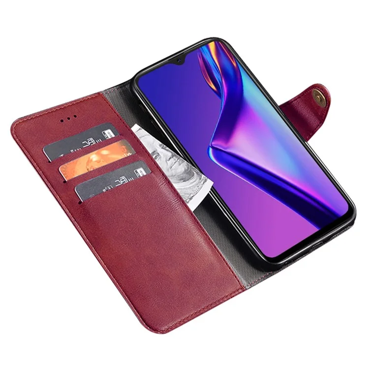 Capa de Telefone IDEWEI para Oppo Reno8 T 4G, Capa de Telefone Flip de Couro Sintético, Suporte para Smartphone - Vermelho