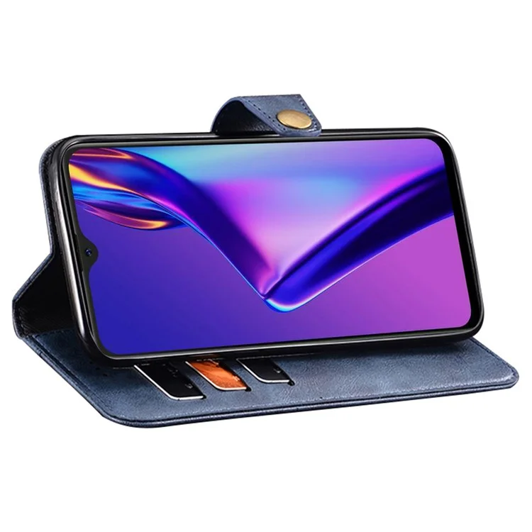 Capa de Telefone IDEWEI para Oppo Reno8 T 4G, Capa de Telefone Flip de Couro Sintético, Suporte para Smartphone - Vermelho