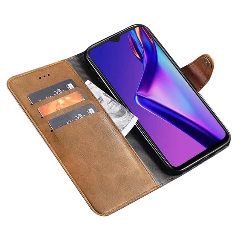 IDEWEI Phone Cover for Oppo Reno8 T 4G Phone Case Flip Leather Wallet Smartphone Stand Shell - Brown