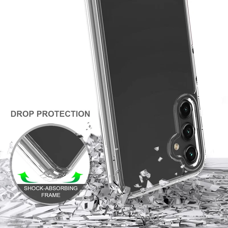 For Samsung Galaxy A14 5G / A14 4G Acrylic+TPU Clear Phone Case Anti-Yellowing Drop-proof Phone Cover