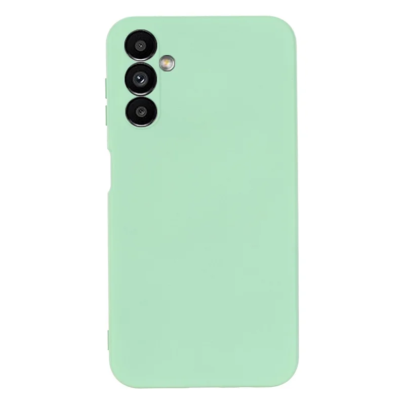 Coque pour téléphone Samsung Galaxy A14 5G / A14 4G avec doublure souple, housse de protection en silicone liquide avec dragonne - Vert