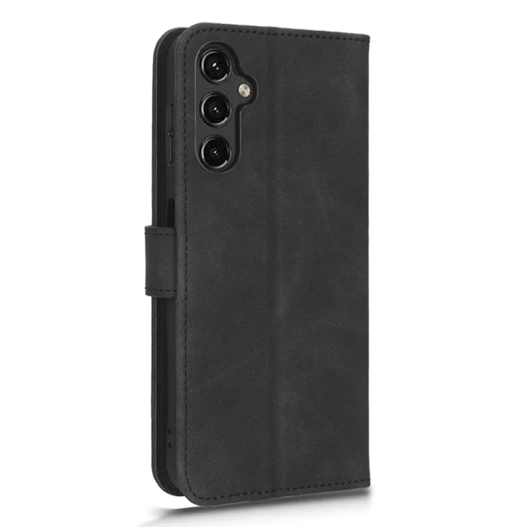 Per Samsung Galaxy A24 4G (162,1 x 77,6 x 8,3 mm) Skin-touch Phone Case Stand Wallet TPU+PU Leather Shockproof Phone Cover - Nero