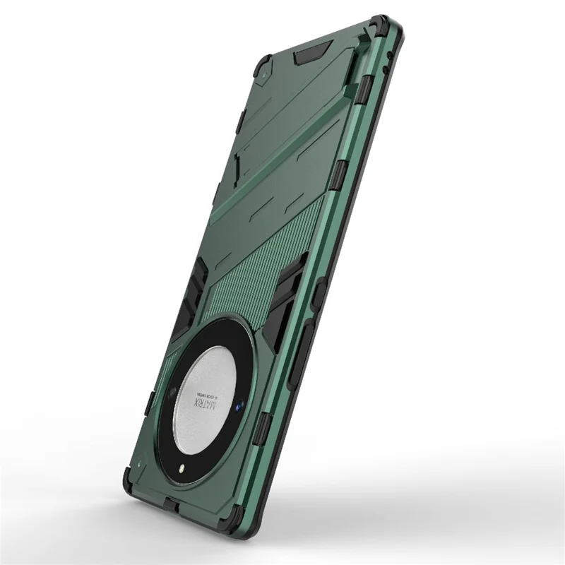 Cell Phone Case for Honor Magic5 Lite 5G / X9a 5G / X40 5G , Kickstand TPU+PC Protective Cell Phone Cover - Green