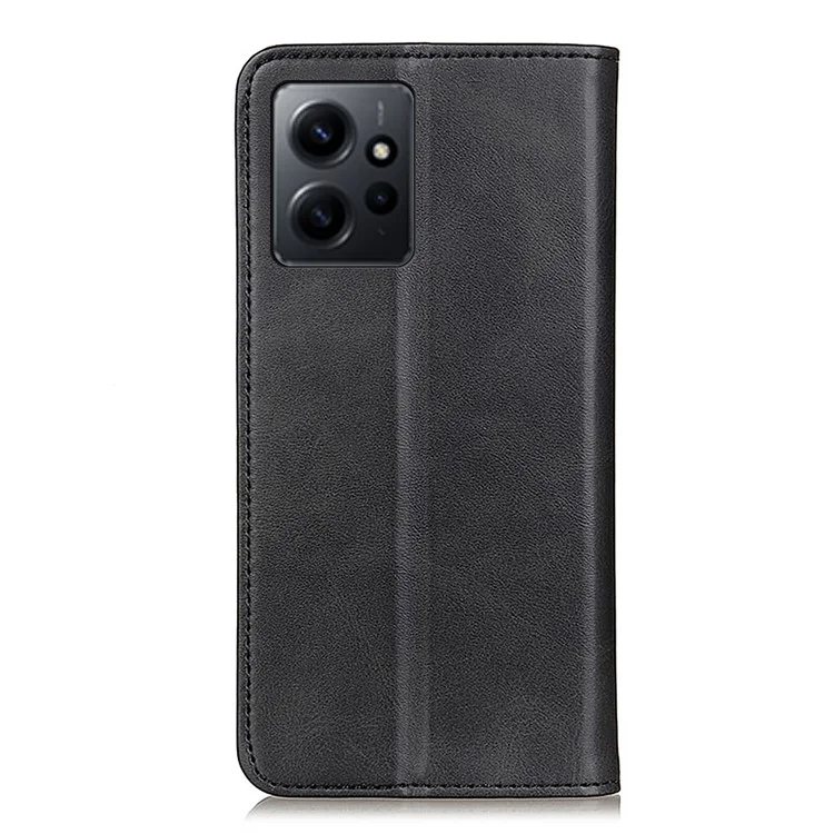 Für Xiaomi Redmi Note 12 4G Wallet Stand Split Leather Phone Case Drop-proof Phone Cover - Schwarz