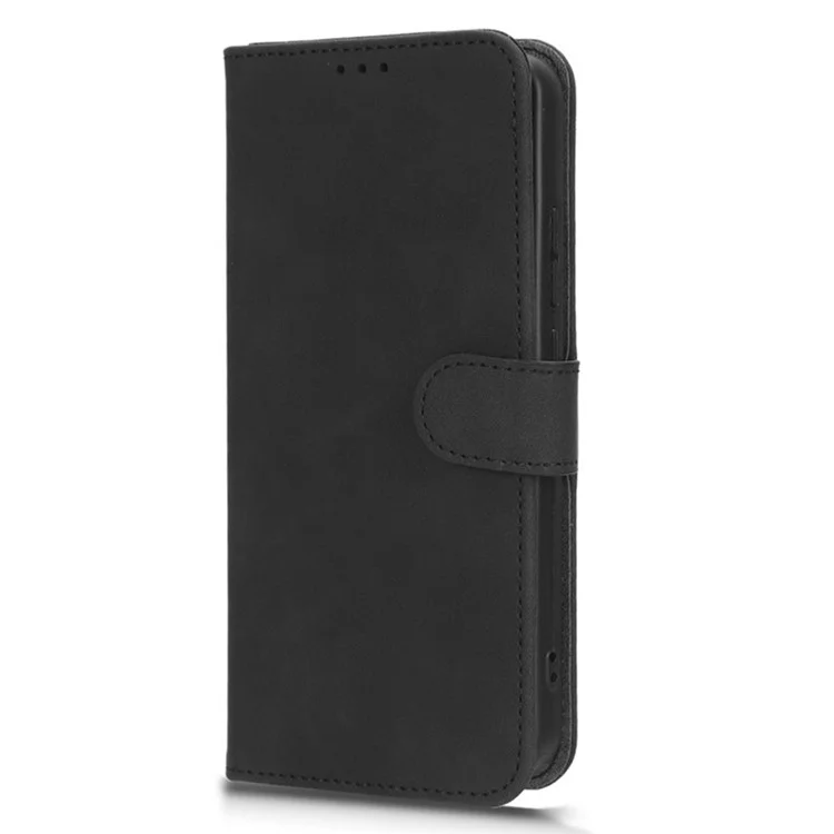 Para TCL 403 Caixa de Celular Stand Stand Wallet à Prova de Choque TPU+PU Capela Capela Tape - Preto