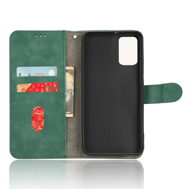 Funda para Teléfono Móvil TCL 403, Soporte, Billetera, a Prueba de Golpes, TPU+PU, Cubierta de Piel - Verde