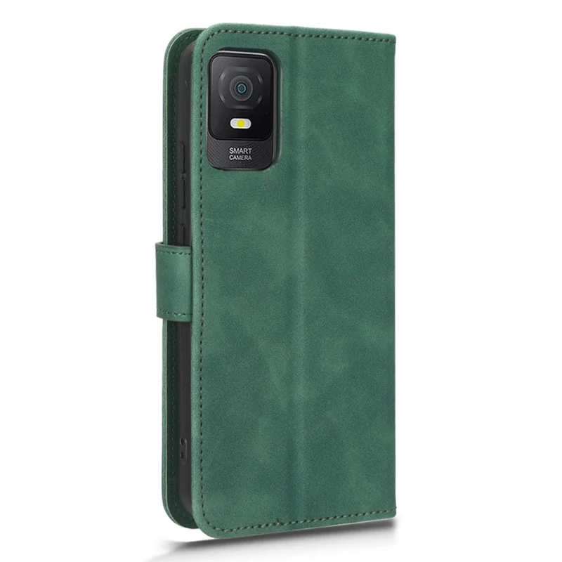 Funda para Teléfono Móvil TCL 403, Soporte, Billetera, a Prueba de Golpes, TPU+PU, Cubierta de Piel - Verde