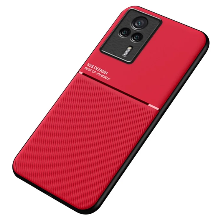 Étui PU Leather TPU pour Xiaomi Redmi K60E 5G Étui antichoc Motifs imprimés Anti-chute Housse de téléphone - Rouge