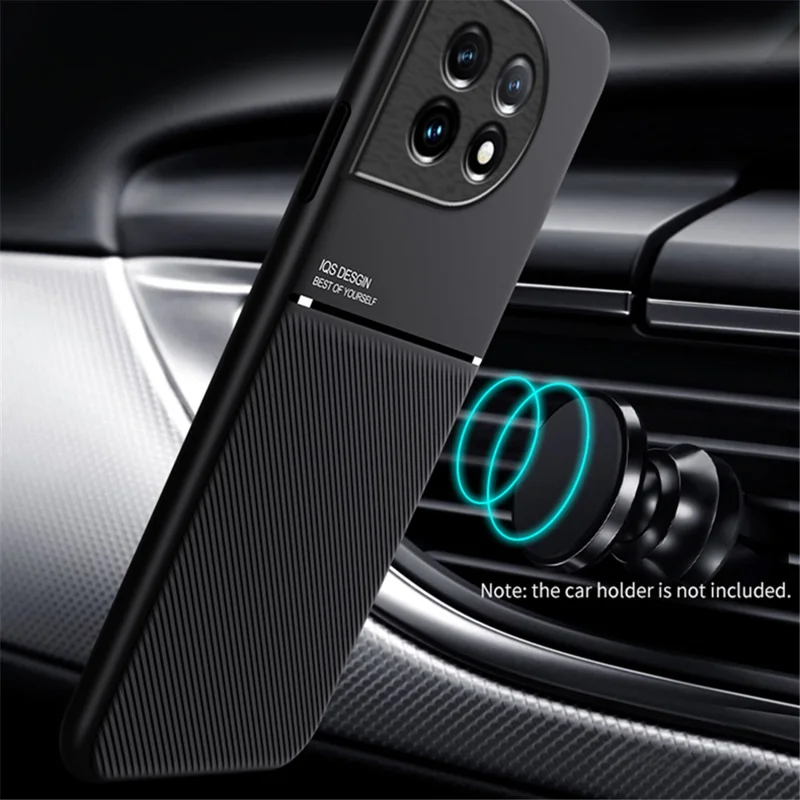 Linien geprägte Slim Case für OnePlus 11 5G PU-Leder TPU-Hülle Anti-Kratzer Handyhülle - Blau