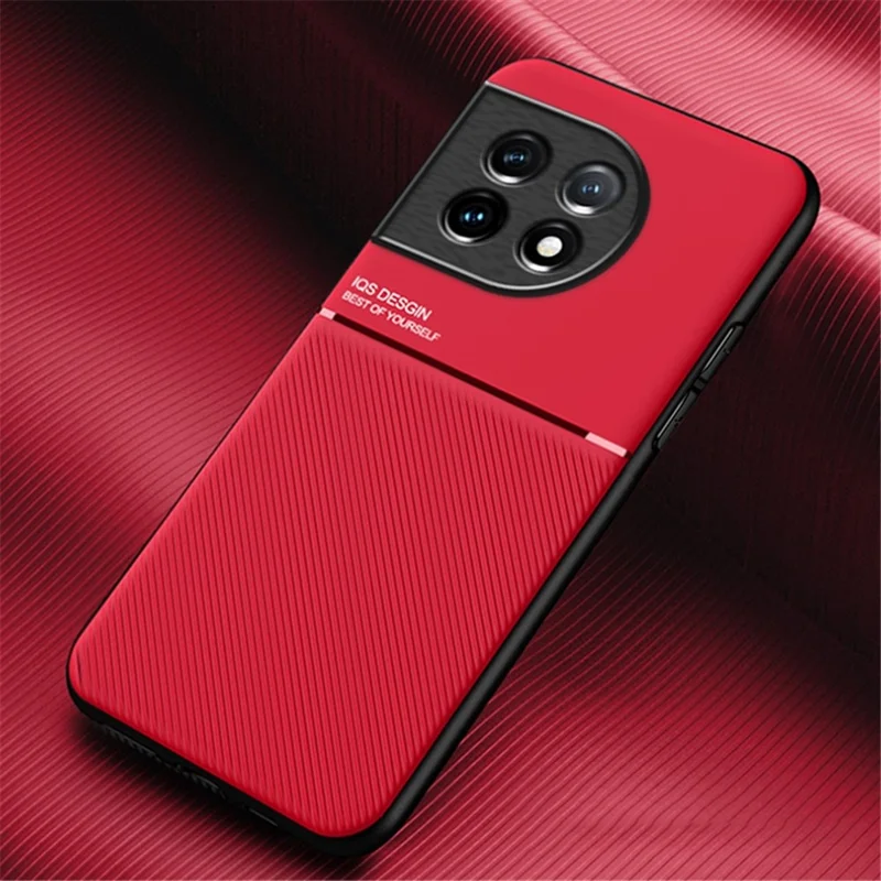Кожаный TPU-чехол для OnePlus Ace 2 5G / 11R 5G, защитный тонкий чехол с принтом линий - Красный