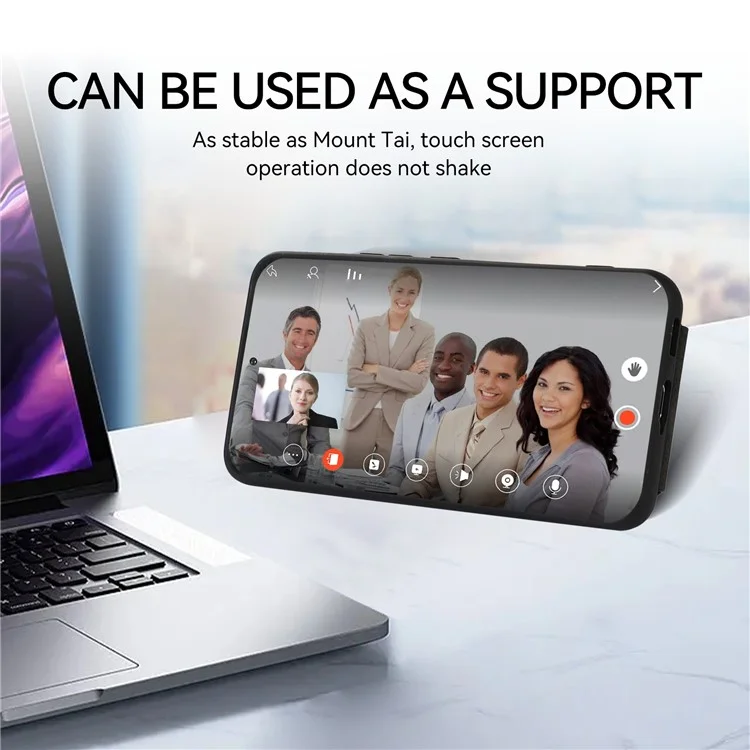 Для Samsung Galaxy S23+ Rotary Ring Kickstand Phone Case Card Slots Leather Coated TPU Cover - Чёрный
