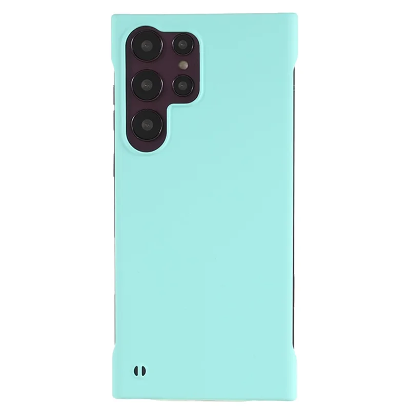 For Samsung Galaxy S22 Ultra 5G Skin-touch Frameless Phone Case Hard PC Phone Cover - Light Cyan
