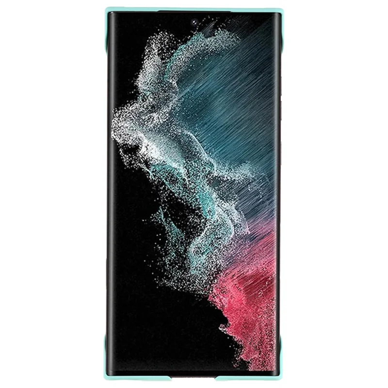 For Samsung Galaxy S22 Ultra 5G Skin-touch Frameless Phone Case Hard PC Phone Cover - Light Cyan
