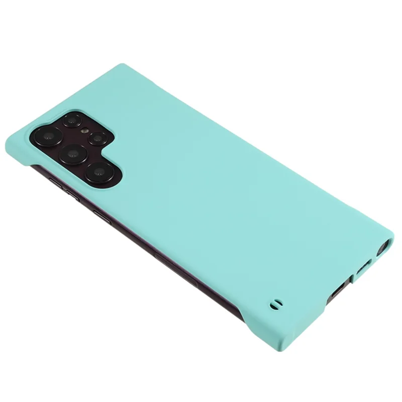 For Samsung Galaxy S22 Ultra 5G Skin-touch Frameless Phone Case Hard PC Phone Cover - Light Cyan