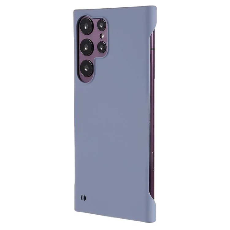 For Samsung Galaxy S23 Ultra Frameless Hard PC Phone Case Skin-touch Protective Phone Cover - Lavender Grey