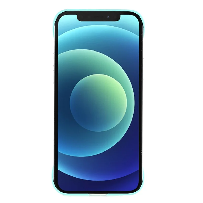 For iPhone 12 mini 5.4 inch Frameless Half Cover Protective Skin-touch Hard PC Mobail Phone Case - Light Cyan