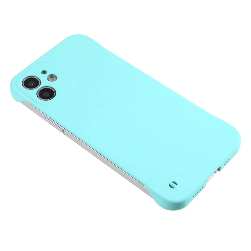For iPhone 12 mini 5.4 inch Frameless Half Cover Protective Skin-touch Hard PC Mobail Phone Case - Light Cyan