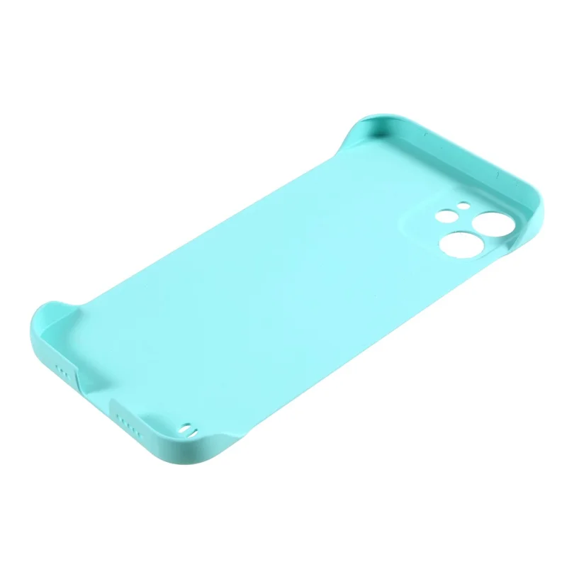 For iPhone 12 mini 5.4 inch Frameless Half Cover Protective Skin-touch Hard PC Mobail Phone Case - Light Cyan