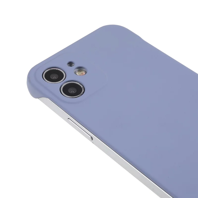 Für iPhone 12 mini 5,4 Zoll rahmenloses Halbhülle Schutzschale-Touch Hart PC Mobil Telefongehäuse - Lavendel Grau