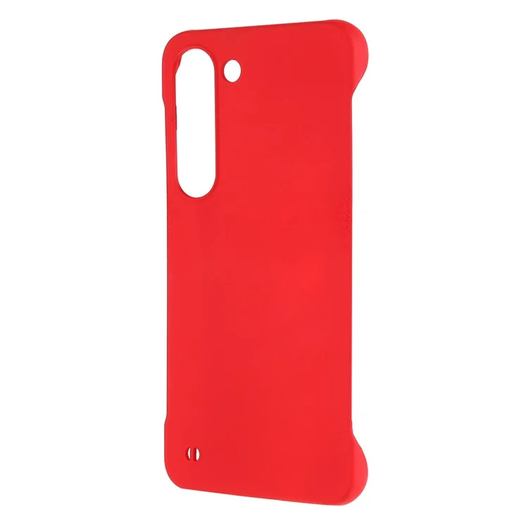 For Samsung Galaxy S21 5G Frameless Slim Skin-touch Phone Case Hard PC Anti-Scratch Cover - Red