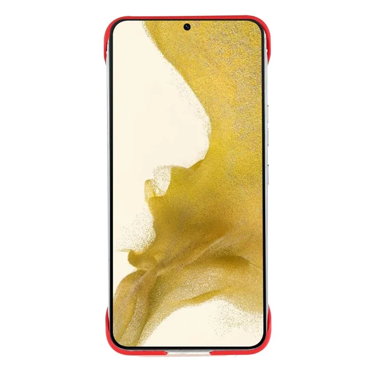 For Samsung Galaxy S21 5G Frameless Slim Skin-touch Phone Case Hard PC Anti-Scratch Cover - Red