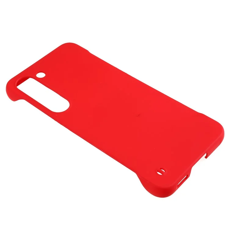 For Samsung Galaxy S21 5G Frameless Slim Skin-touch Phone Case Hard PC Anti-Scratch Cover - Red