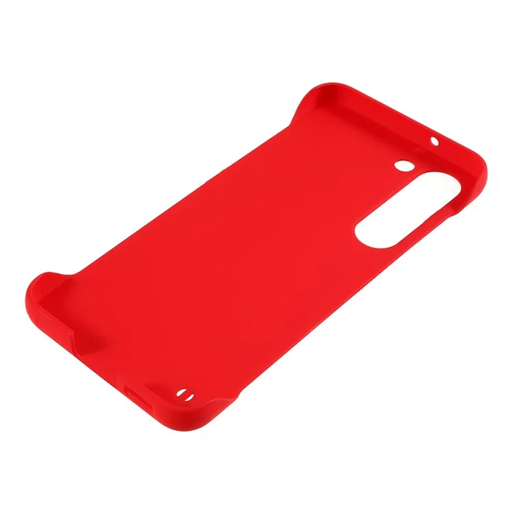 For Samsung Galaxy S21 5G Frameless Slim Skin-touch Phone Case Hard PC Anti-Scratch Cover - Red