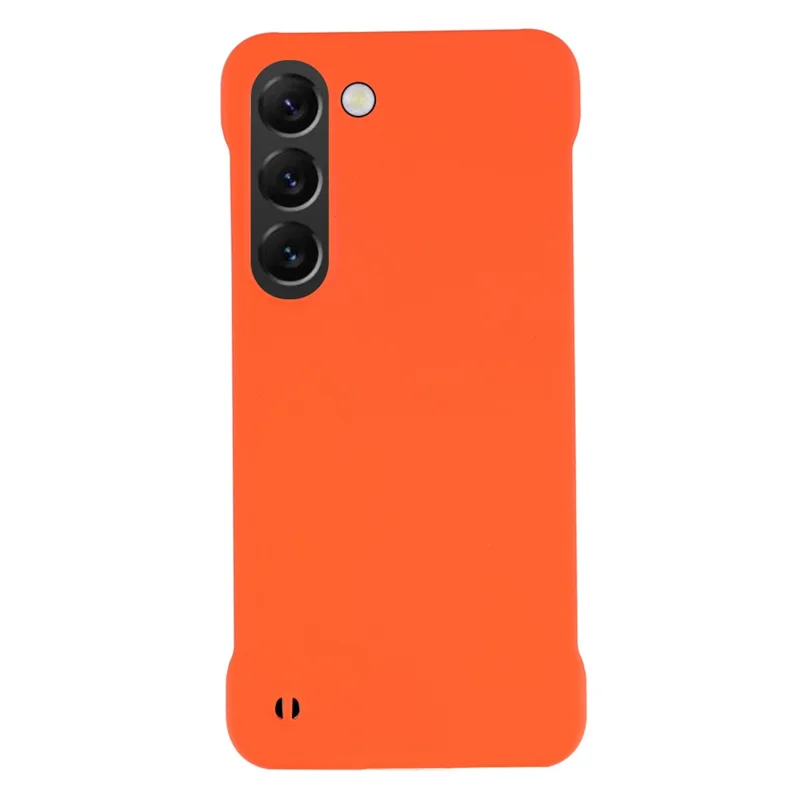 For Samsung Galaxy S21 5G Frameless Slim Skin-touch Phone Case Hard PC Anti-Scratch Cover - Orange