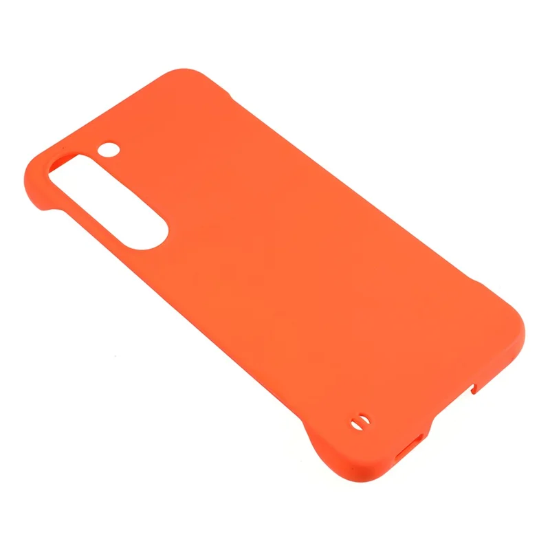 For Samsung Galaxy S21 5G Frameless Slim Skin-touch Phone Case Hard PC Anti-Scratch Cover - Orange