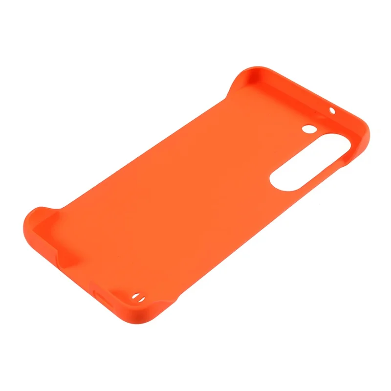 For Samsung Galaxy S21 5G Frameless Slim Skin-touch Phone Case Hard PC Anti-Scratch Cover - Orange