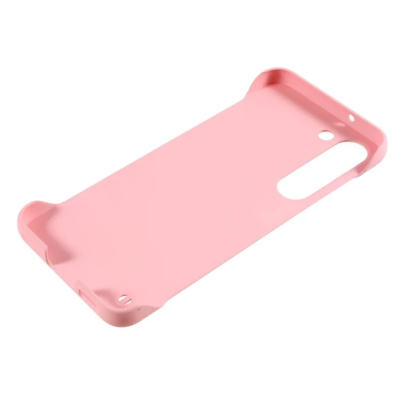 For Samsung Galaxy S23+ Frameless PC Phone Case Skin-touch Protective Hard Mobile Phone Cover - Pink