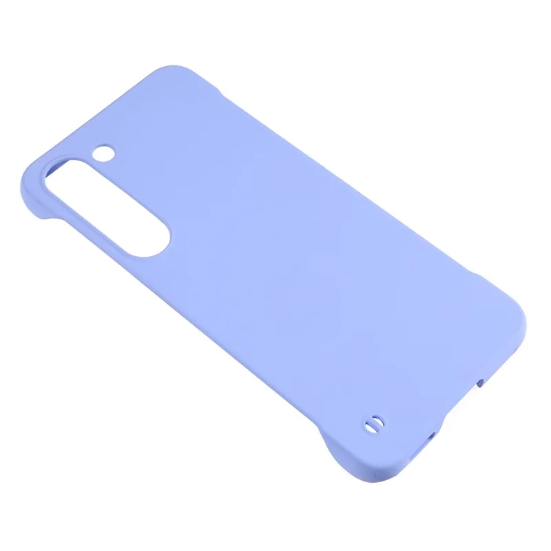 For Samsung Galaxy S21 FE 5G Hard PC Cell Phone Protector Frameless Skin-touch Shockproof Phone Case Cover - Light Purple