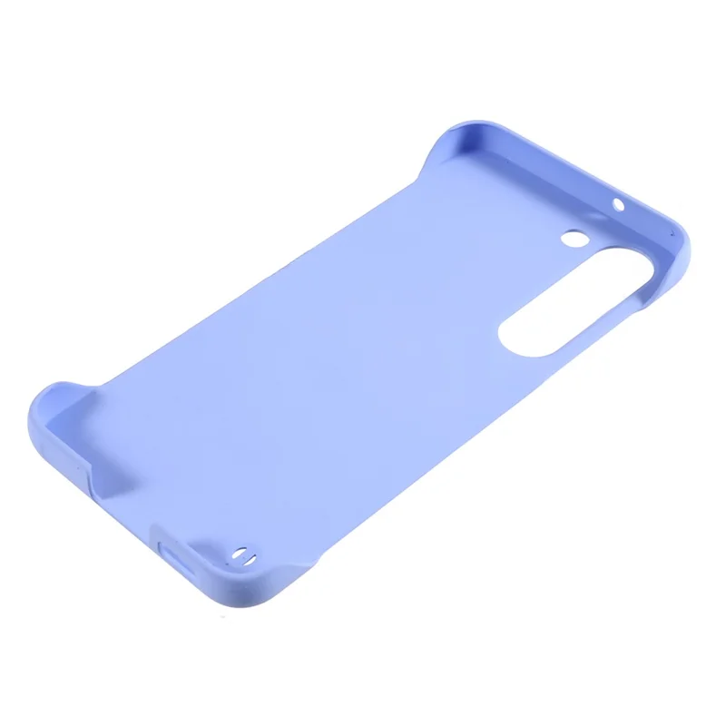 For Samsung Galaxy S21 FE 5G Hard PC Cell Phone Protector Frameless Skin-touch Shockproof Phone Case Cover - Light Purple