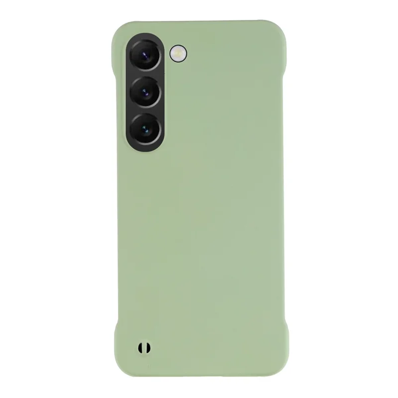 For Samsung Galaxy S21 FE 5G Hard PC Cell Phone Protector Frameless Skin-touch Shockproof Phone Case Cover - Matcha Green