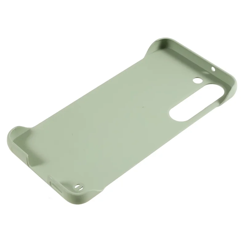 For Samsung Galaxy S21 FE 5G Hard PC Cell Phone Protector Frameless Skin-touch Shockproof Phone Case Cover - Matcha Green