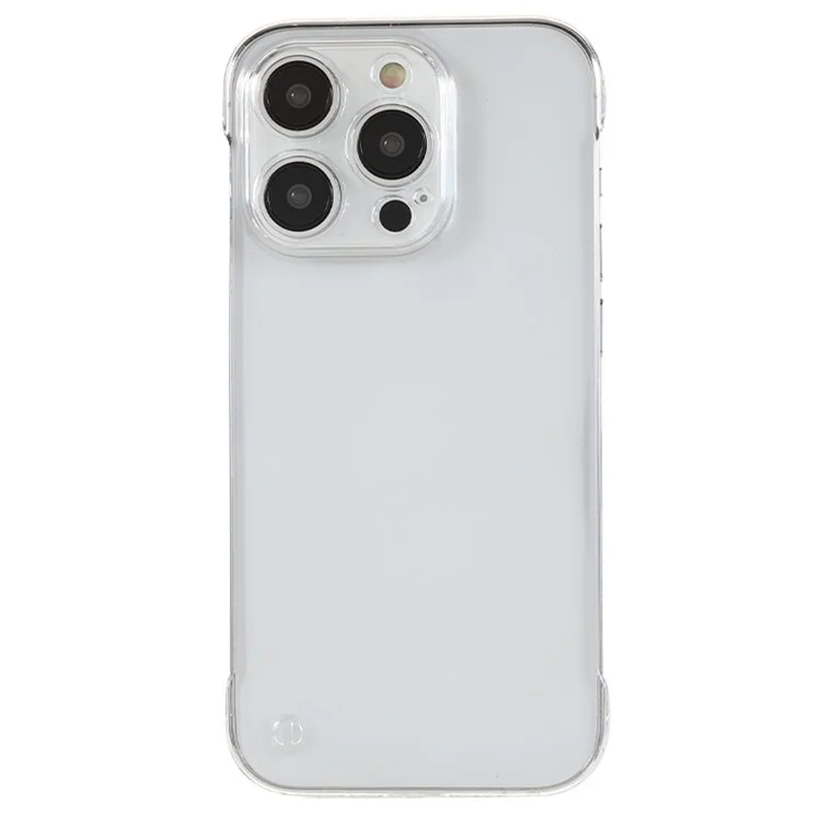 For iPhone 14 Pro Frameless Camera Lens Protective Case Hard PC Shockproof Clear Phone Cover