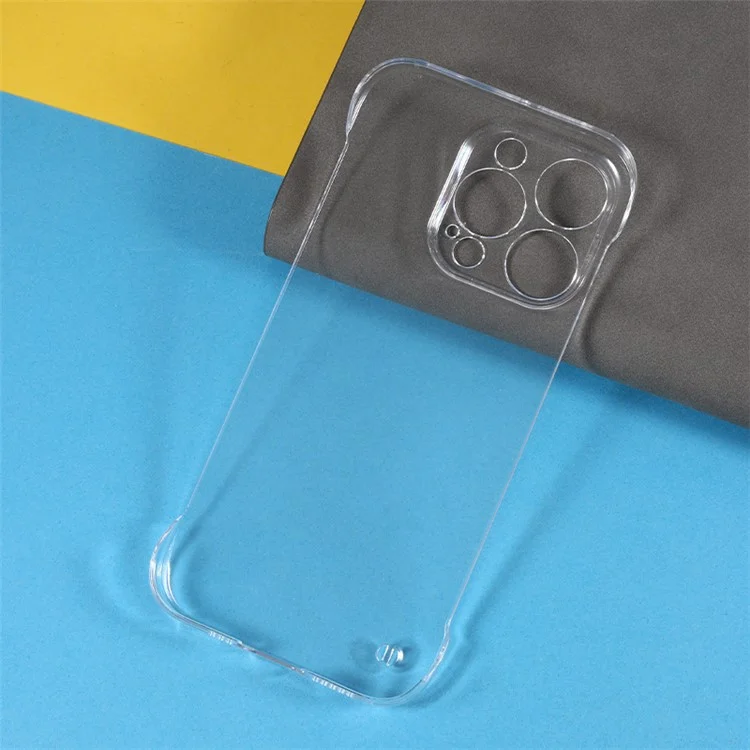 For iPhone 14 Pro Max Frameless Hard PC Case Clear Drop-Proof Cover Cell Phone Protector