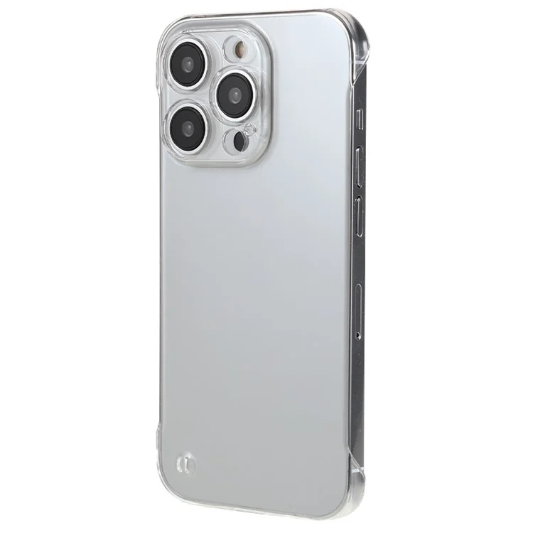 For iPhone 13 Pro 6.1 inch Frameless Clear Phone Case Hard PC Shockproof Back Cover